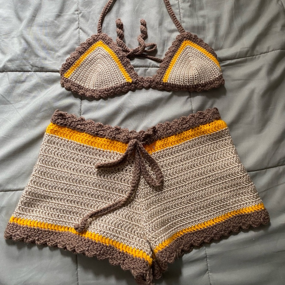 Handmade knit swimwear